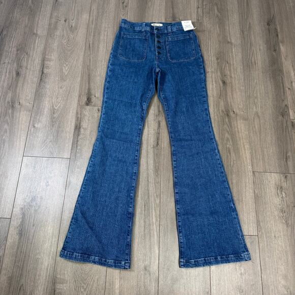 Madewell Flea Market Flare Enda Wash Jeans US Women's 28 Tall - Picture 2 of 7